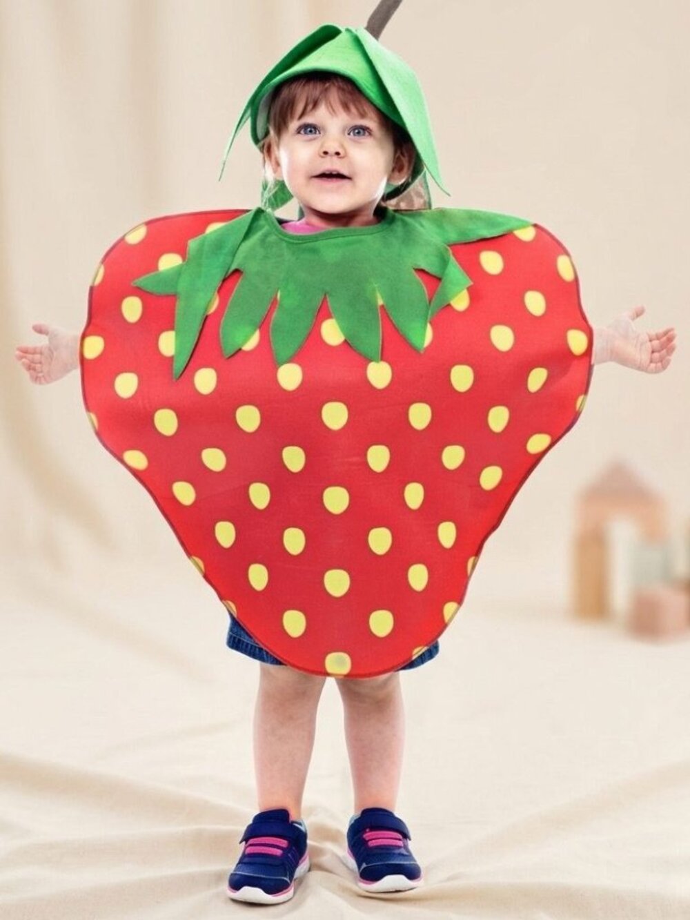 Hauntloook Kids Sweet Strawberry Halloween Costume Unisex Dress Up Pullover Set
